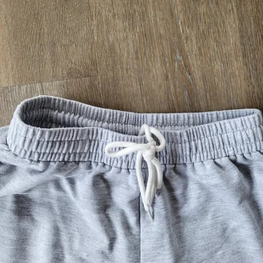 Lounging Bundle 2 Pieces: Gray Sweat Shorts and Sage Green Top Size Small - Picture 4 of 12